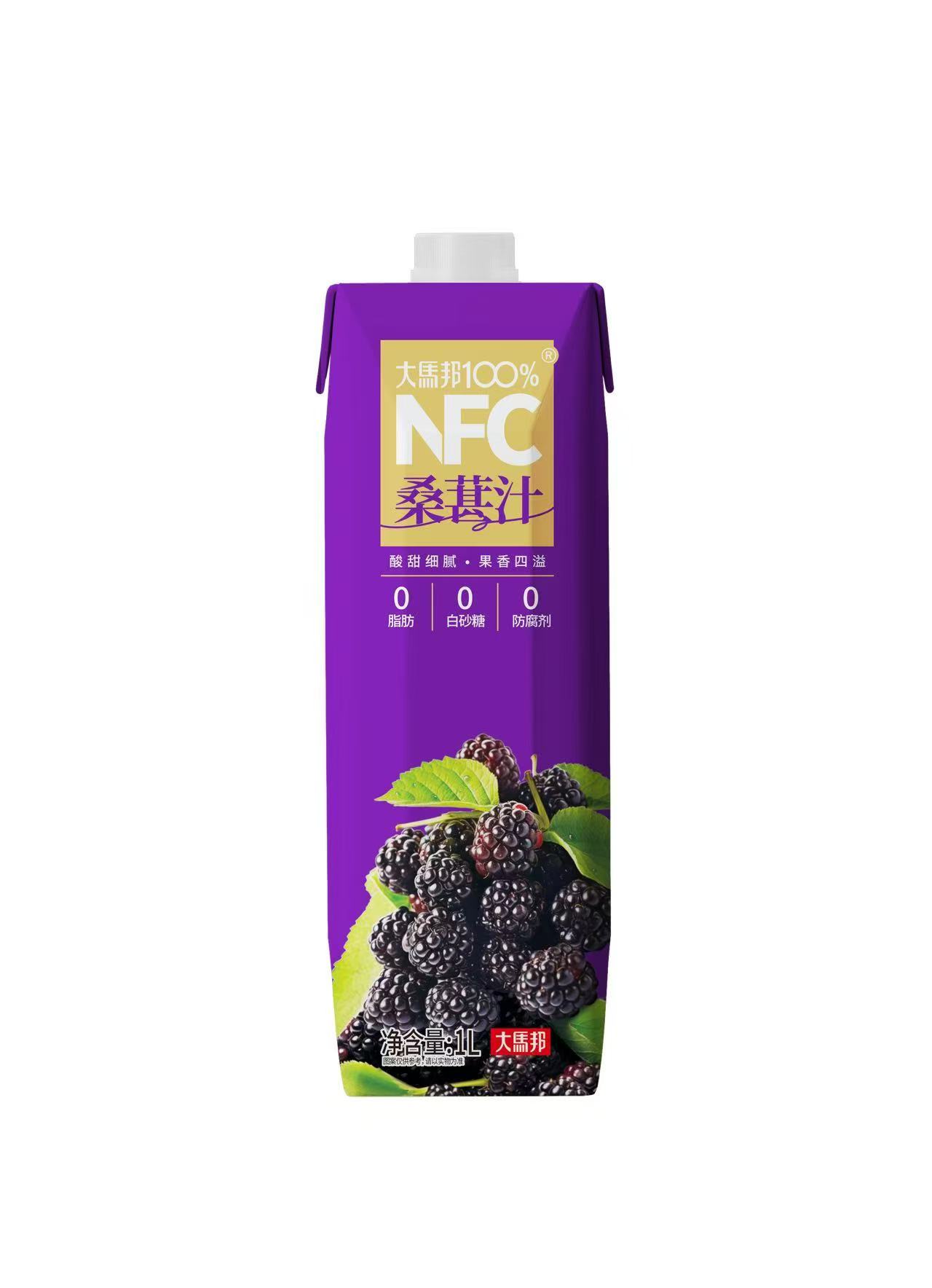 大馬邦100%NFC鉆石包桑葚汁純果汁1L裝